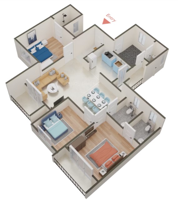 Fairmont at Brigade Orchards - 3 & 4 BHK Apartments in Bagalur, Bengaluru