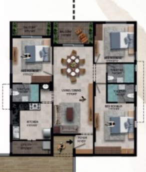 RWD Waterfront - 2,3 & 4 BHK Apartments in Kolathur, Chennai