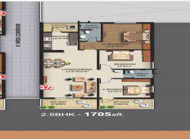 3 BHK Flats for sale in Manikonda